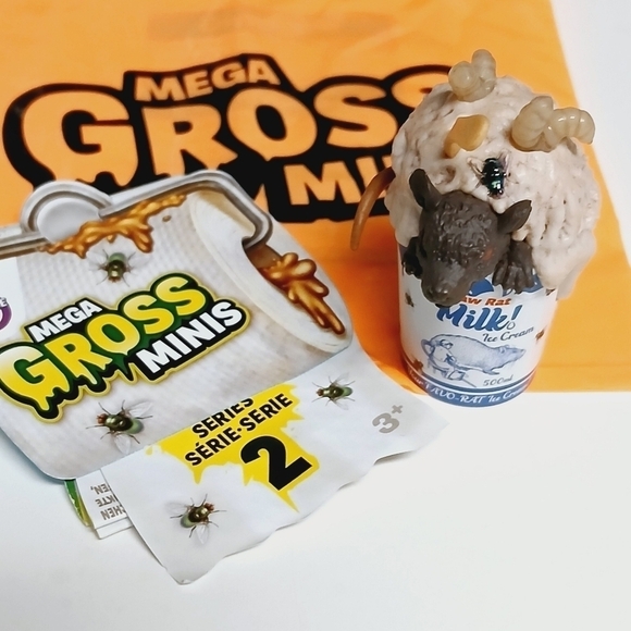 Zuru Mega Gross Minis Series 2 Raw Rat Milk Ice Cream - Picture 1 of 6